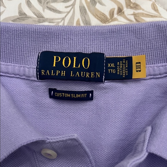 Polo by Ralph Lauren Men's Lavender Polo Shirt - Picture 2 of 2